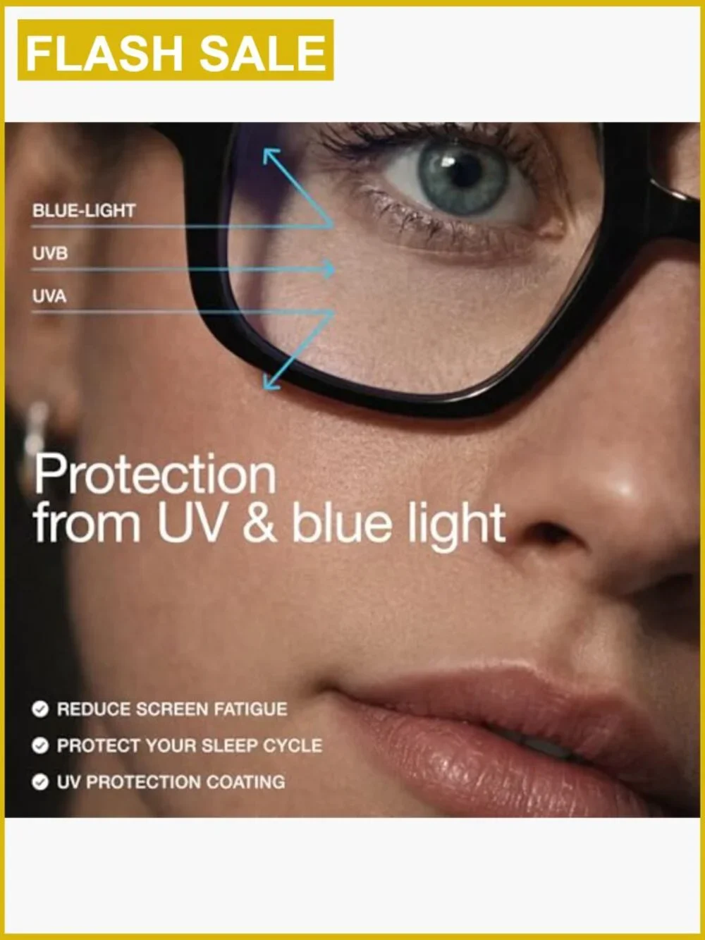 Oversized Retro Blue Light Glasses, Anti-Glare Computer Eyewear